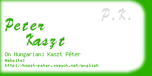 peter kaszt business card